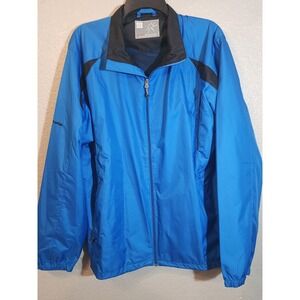 Outer Boundary Men's Windbreaker Rain Jacket, Blue Black, Size Large L, Coat